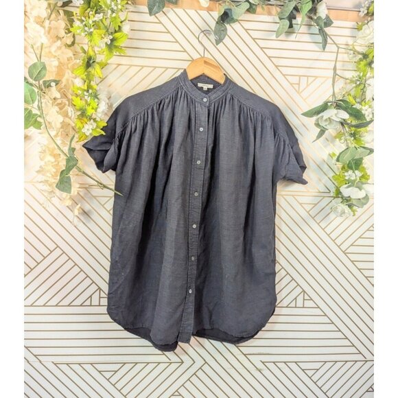 Wilfred Aritzia Women's Bertillon Blouse Top Black Rayon Feminine Flowy Size XS - Picture 1 of 6